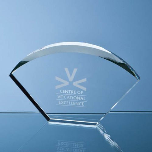 25.5cm Optical Crystal Bevelled Arch Award