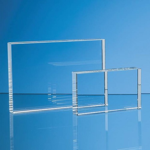 7.5cm x 12.5cm Optical Crystal Rectangle Award  H or V