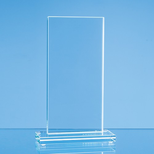 24cm x 9.5cm x 12mm Jade Glass Tall Rectangle Award