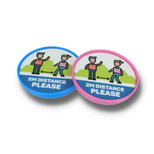 SOCIAL DISTANCING CHILDS SAFETY POP BADGE