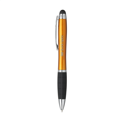 Light-Up Logo Touch Pen Orange