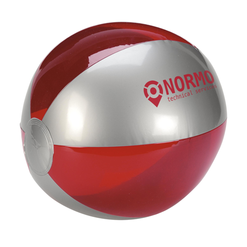 Beachball Ø 24 Cm Silver-And-Red