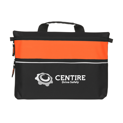 Doublezipper Document Bag Orange