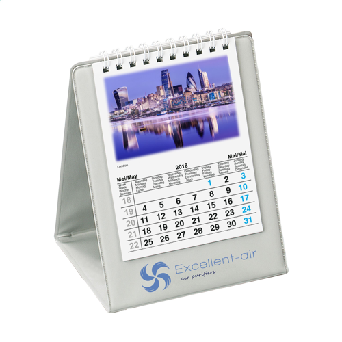 Desk Calendar Skyline Grey