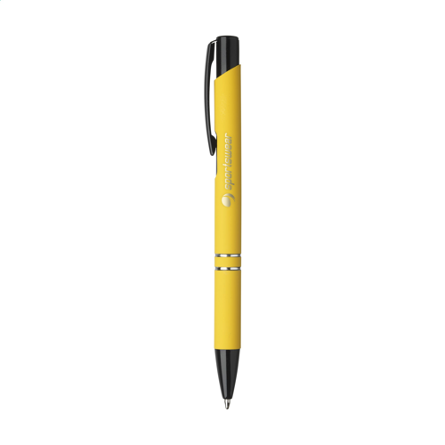 Ebony Rubberised Pen Yellow