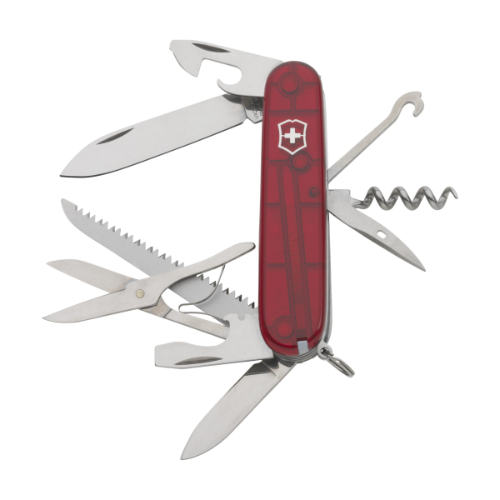 Victorinox Huntsman Knife Transparent Red