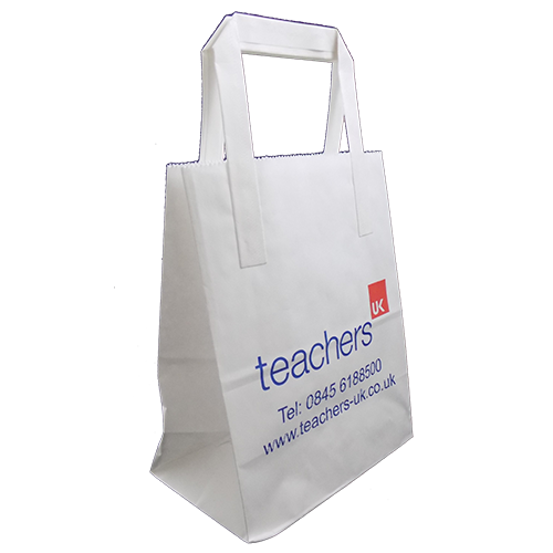 180 x 104 x 225 External Flat Tape Carrier Bags - Printed 1 Side
