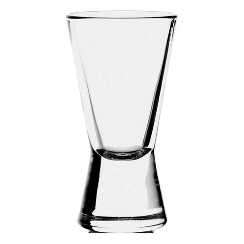 Heavy Base V shaped Shot Glass bulk packed