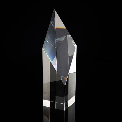 23cm optical crystal slice diamond award