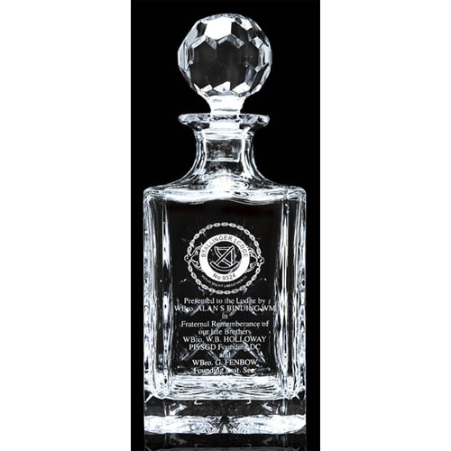Cut square crystal decanter