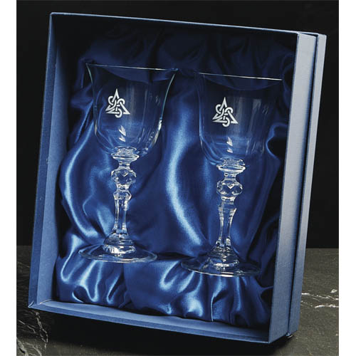 Pair of crystal goblets