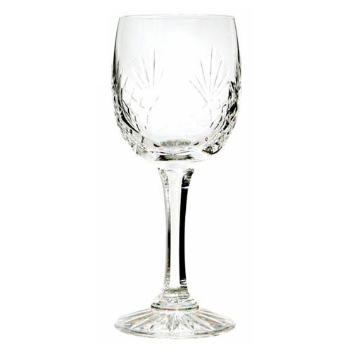 Heavy cut crystal goblet