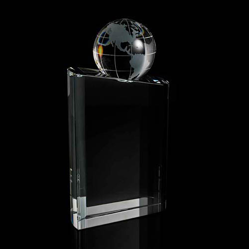 Medium crystal globe award