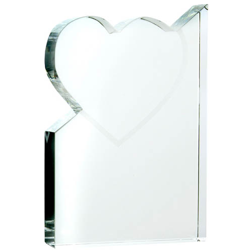 Medium crystal heart award