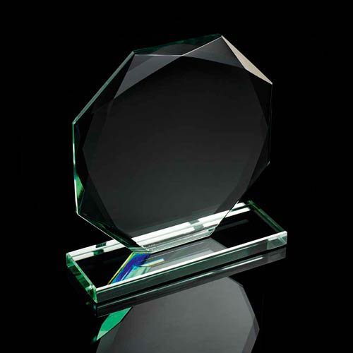 Budget Jade Green Octagan Award, 180mm high