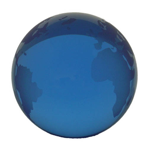 Blue tint crystal globe