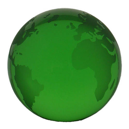 Green tint crystal globe