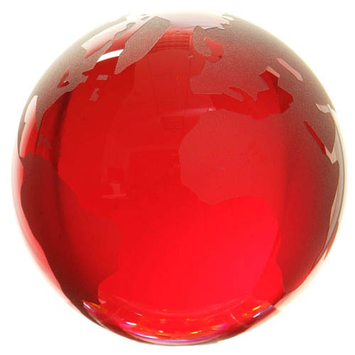 Red tint crystal globe