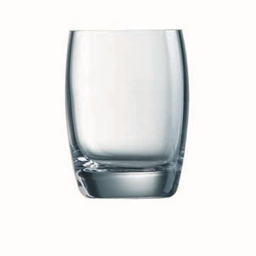 Bowl shaped tot glass