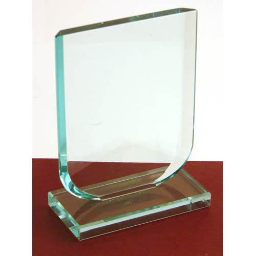 Budget Jade Green Shield Award, 125mm high