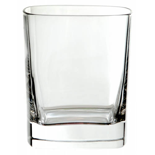 Small crystal square tumbler, bulk packed
