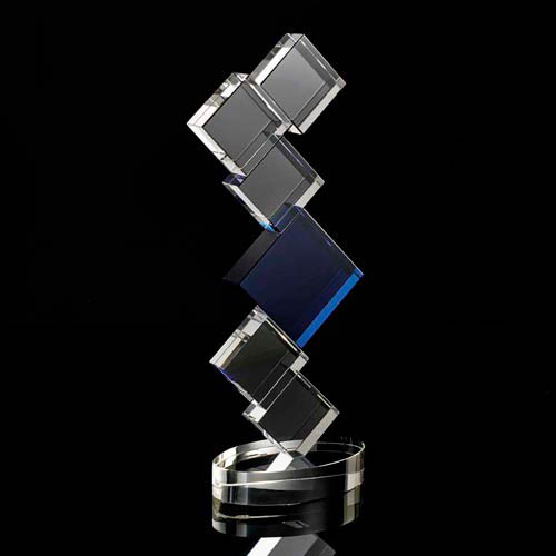 Crystal square tower award
