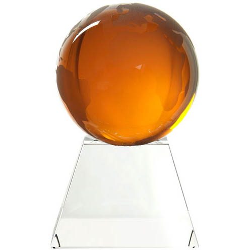 80mm orange globe on pyramid