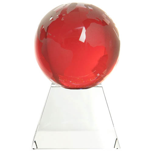 80mm red globe on pyramid