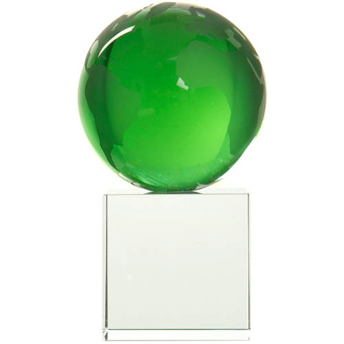 80mm green globe on cube