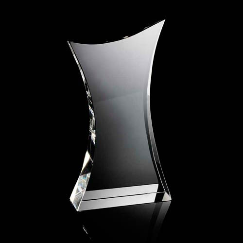 Large curved body crystal award