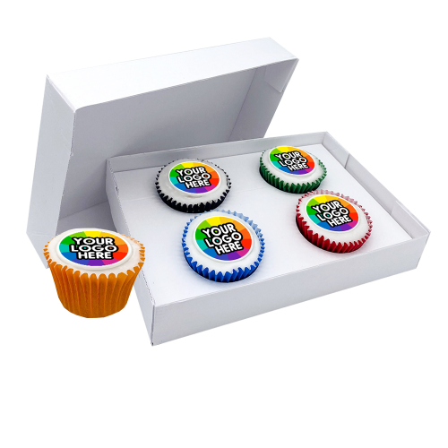 Iced Filled Cupcake Giftbox - 4 Pack