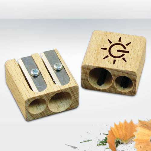 Wooden Pencils Sharpeners, Double