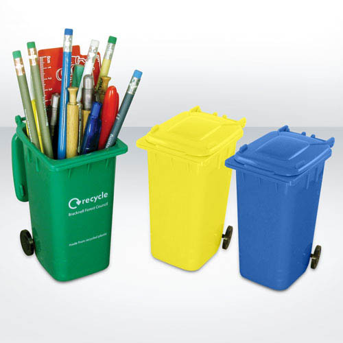 Recycled Wheelie Bin Pen Pot