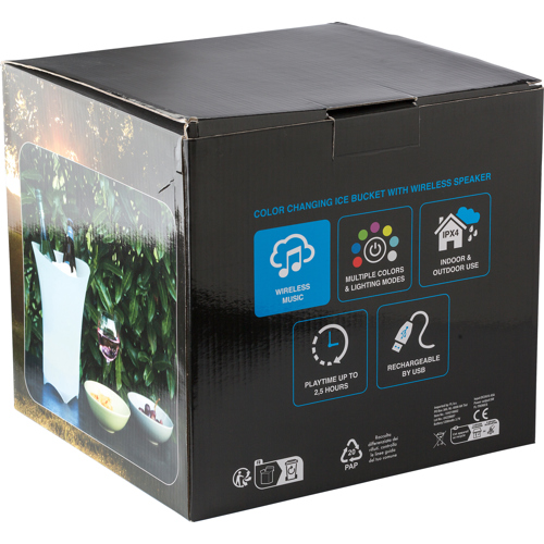Ice bucket with speaker in 