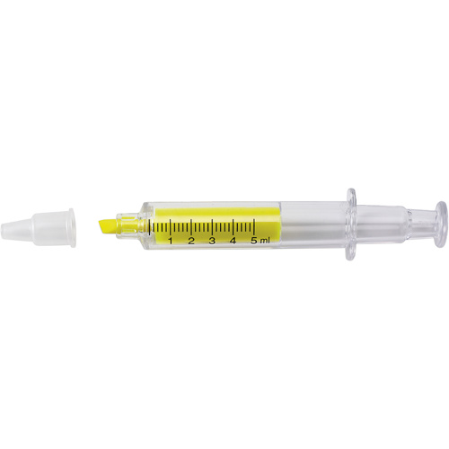 Syringe text marker in Yellow