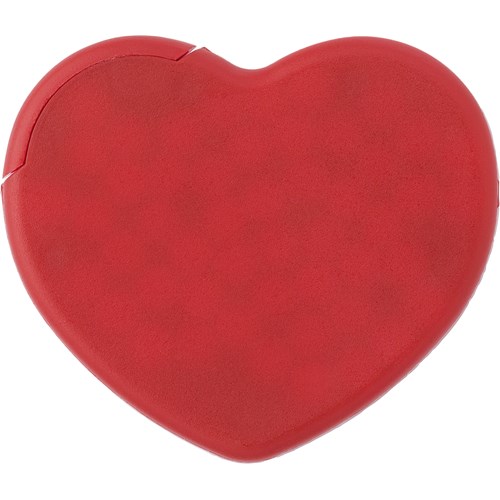 Heart plastic mint card. in red