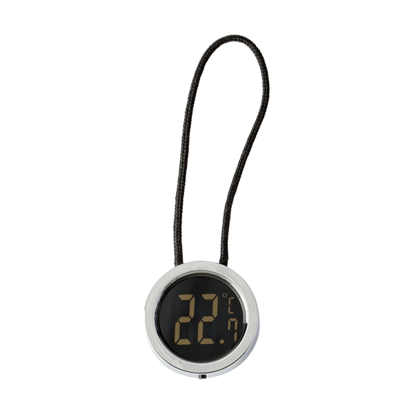 Plastic digital wine thermometer.
