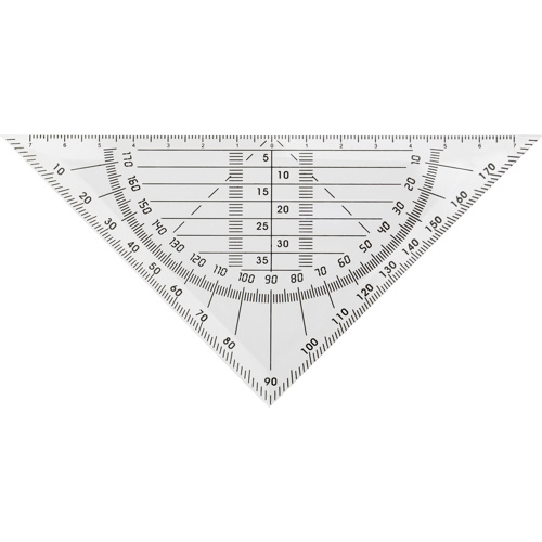 Plastic 45° set square