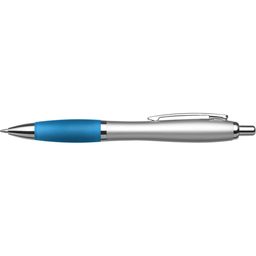 Cardiff ballpen with silver barrel. in yellow