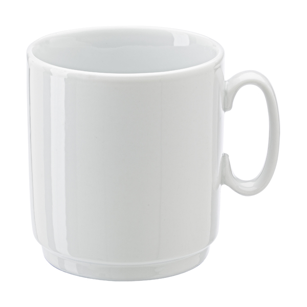 Stackable porcelain mug                            