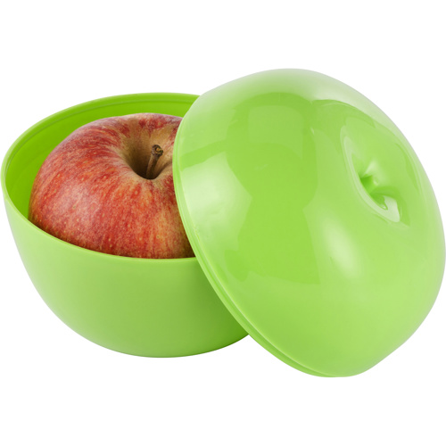 Plastic box for an apple.