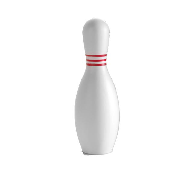 Anti stress bowling pin in white