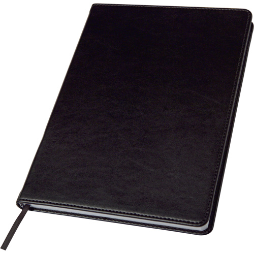 Notebook in a PU case in black