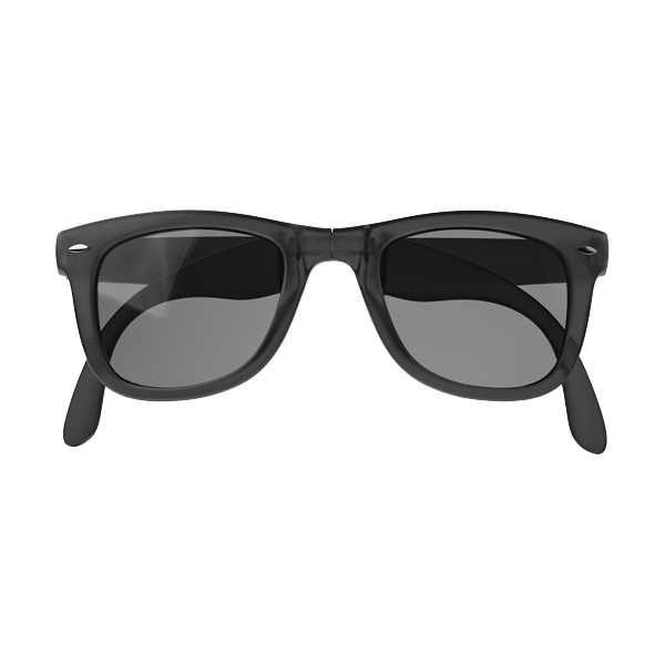 Foldable frosted sunglasses. in white