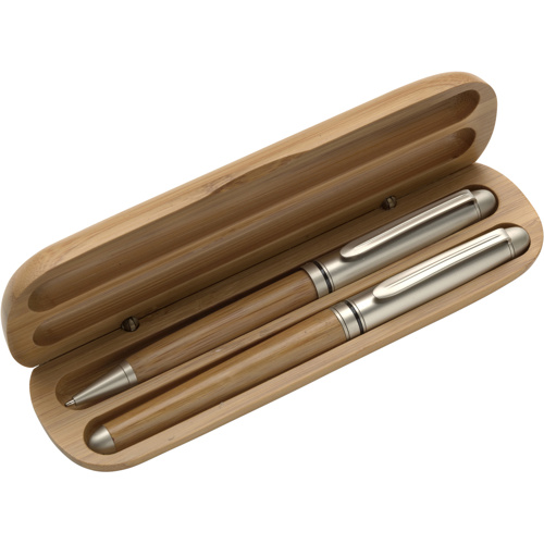 Pen set made from bamboo