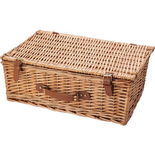 Picnic basket for 4 people. in brown