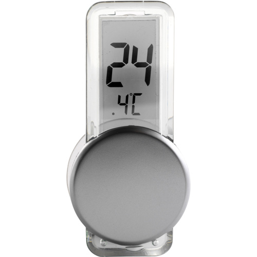LCD thermometer in silver