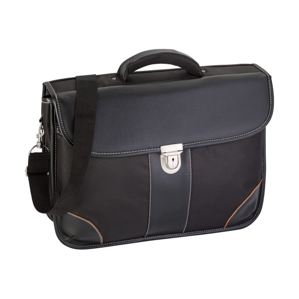 Polyester (1680D) laptop bag (17') with a PU lid   