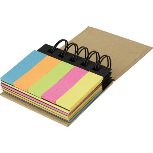 Wire bound sticky notes in Brown