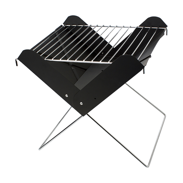 Foldable barbecue grill. in black